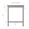 Arbeitstisch 1400 x 600 x H 900 mm AT/1461+WA Arbeitstische