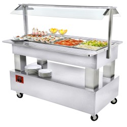 Salatbar 4x GN 1/1 H 150 mm BSB-4N-A1-R2 Buffet kalt