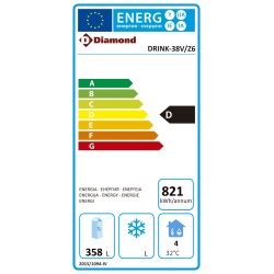 Getränkekühlschrank 380 Liter +2°/+12°C DRINK-38V-R6 Getränkekühlung