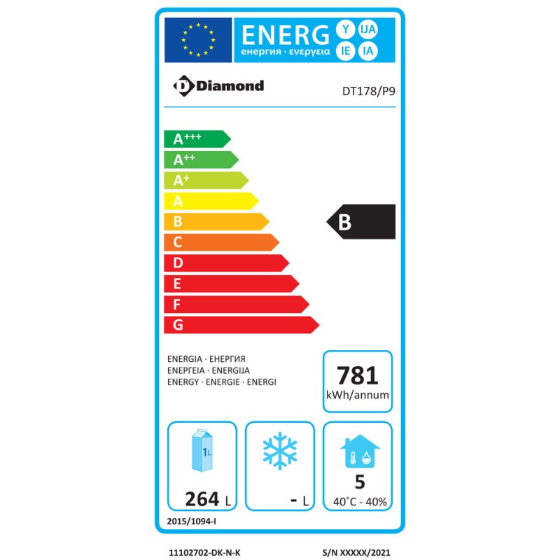 Umluftkühltisch mit 3 Türen GN 1/1 -2°/+8°C DT178-P9 Kühl- & Tiefkühltisch