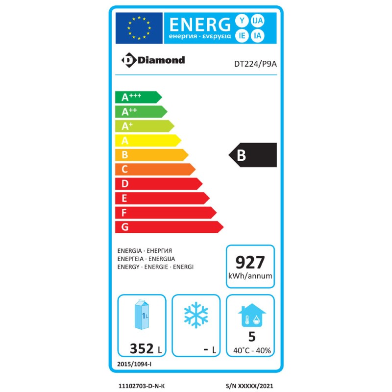 Umluftkühltisch mit 4 Türen GN 1/1 -2°/+8°C DT224-P9A Kühl- & Tiefkühltisch