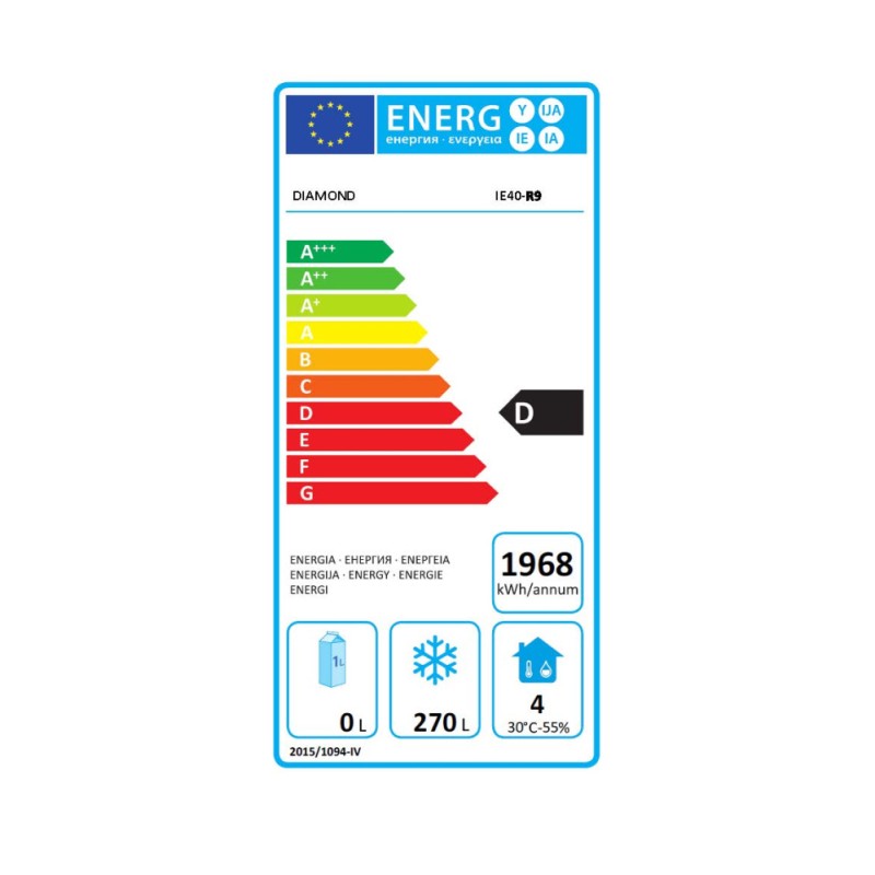 Umlufttiefkühlschrank 400 Liter -22°/-10°C IE40-R9 Kühl- & Tiefkühlschrank