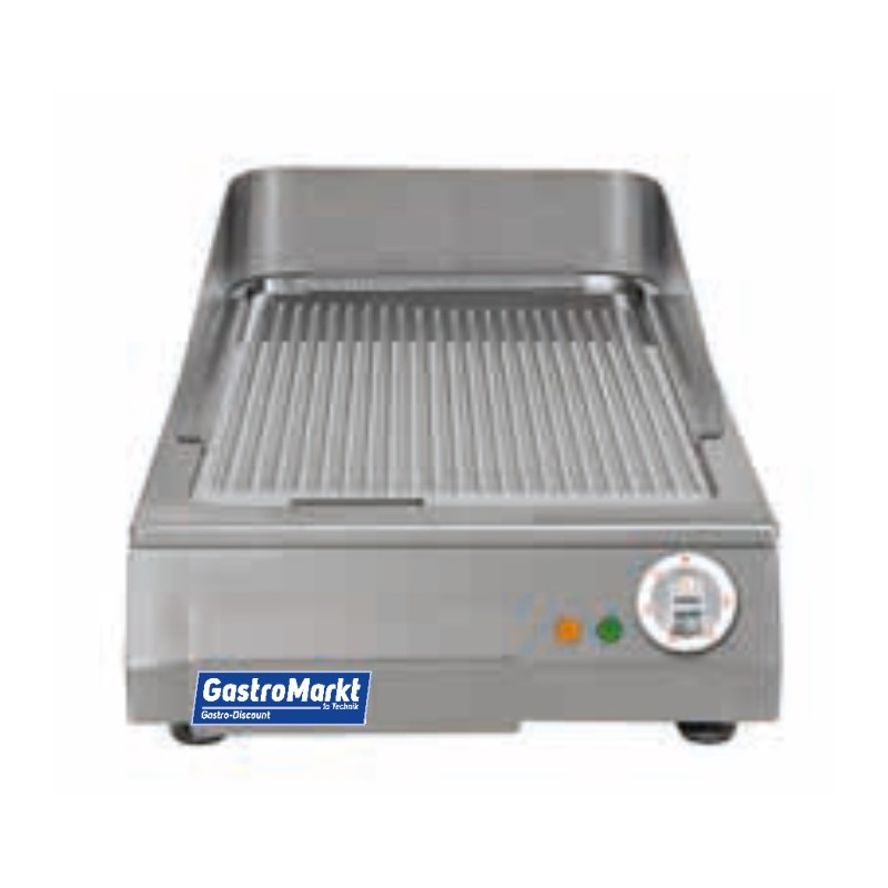 Bratplatte extraflach, hartverchromt gerillt LOBE-05 Tischgrill