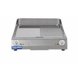 Bratplatte extraflach, hartverchromt 1/2 gerillt LOBE-07 Tischgrill