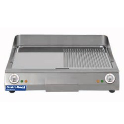 Bratplatte extraflach, hartverchromt 1/2 gerillt LOBE-08 Tischgrill