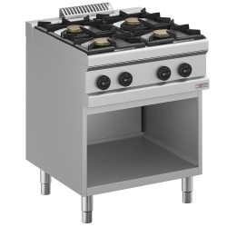 Gasherd mit 4 high-power Brenern auf offenem Unterbau PROMO-129 SONDERAKTION Kochen