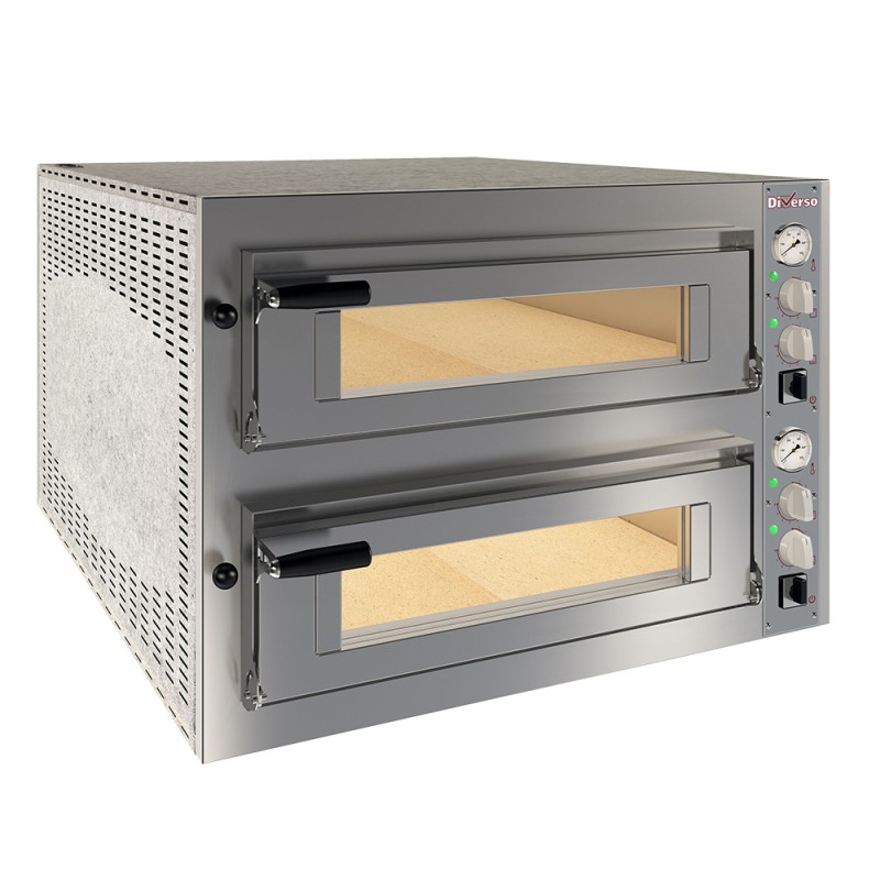 Pizzaofen für 6+6 Pizzen Ø 350 mm, T° +500°C PROMO-253 SONDERAKTION Pizza