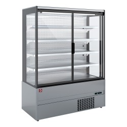 Wandkühlregal INOX mit Flügeltür - B 900 mm MML09-FX Wandkühlregale