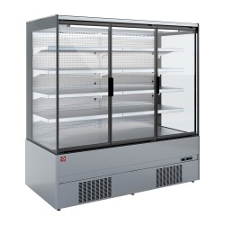 Wandkühlregal INOX mit Flügeltür - B 900 mm QML09-HX Wandkühlregale