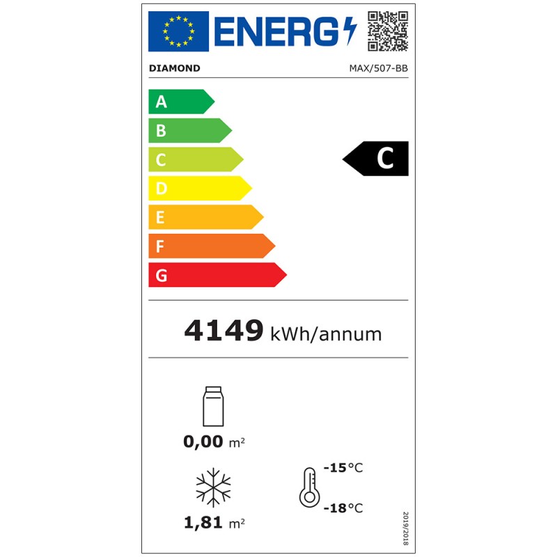 Tiefühlvitrine ICE CREAM 440 Liter, T° -22°/+5°C MAX-507-BB Vitrinen kalt