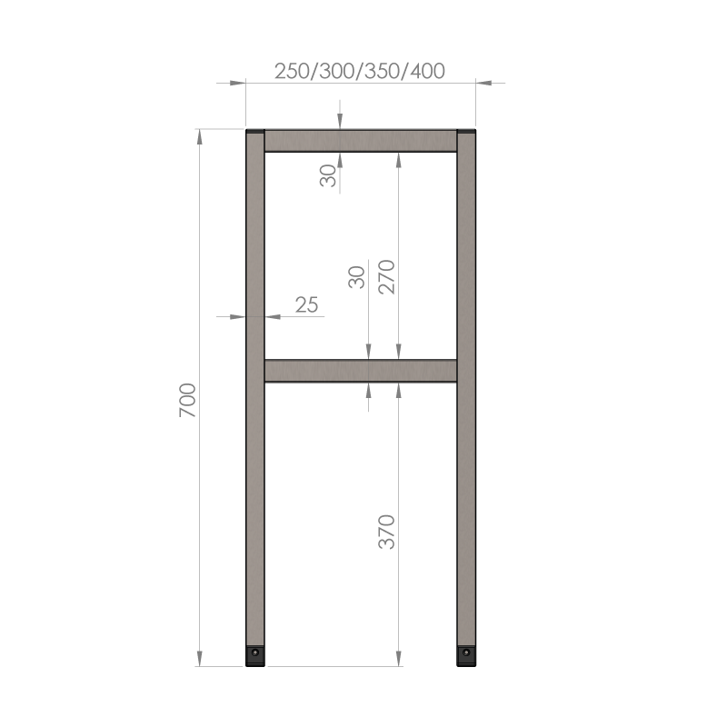 Chefregal/Aufsatzregal 1000 x 300 x H 700 mm CR/10302 Aufsatzborde