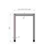 Chefregal/Aufsatzregal 1200 x 300 x H 400 mm CR/12301 Aufsatzborde