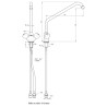 Mischbatterie einfach CW2001-MT Wasserarmaturen