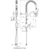 Geschirrbrause mit Schwenkhahn 360° CW4086-MT Wasserarmaturen