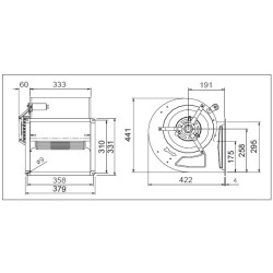 Doppelkiemen-Zentrifugalventilator 10/10/14 VENT10/10/14 Ventilatoren