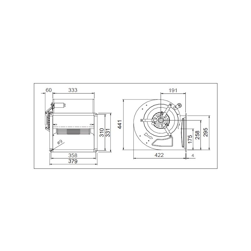 Doppelkiemen-Zentrifugalventilator 10/10/14 VENT10/10/14 Ventilatoren