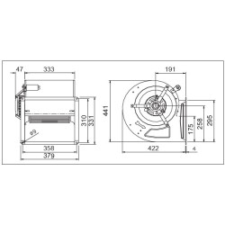 Doppelkiemen-Zentrifugalventilator 10/10/9 VENT10/10/9 Ventilatoren