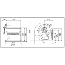 Doppelkiemen-Zentrifugalventilator 7/7/14 VENT7/7/14 Ventilatoren