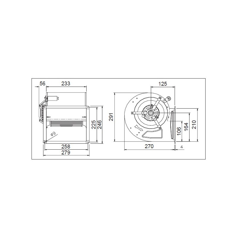 Doppelkiemen-Zentrifugalventilator 7/7/14 VENT7/7/14 Ventilatoren