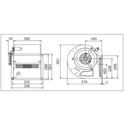 Doppelkiemen-Zentrifugalventilator 9/9/14 VENT9/9/14 Ventilatoren