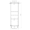 Hochschrank 1800 x 700 x H 2000 mm WSS/187 Hochschränke