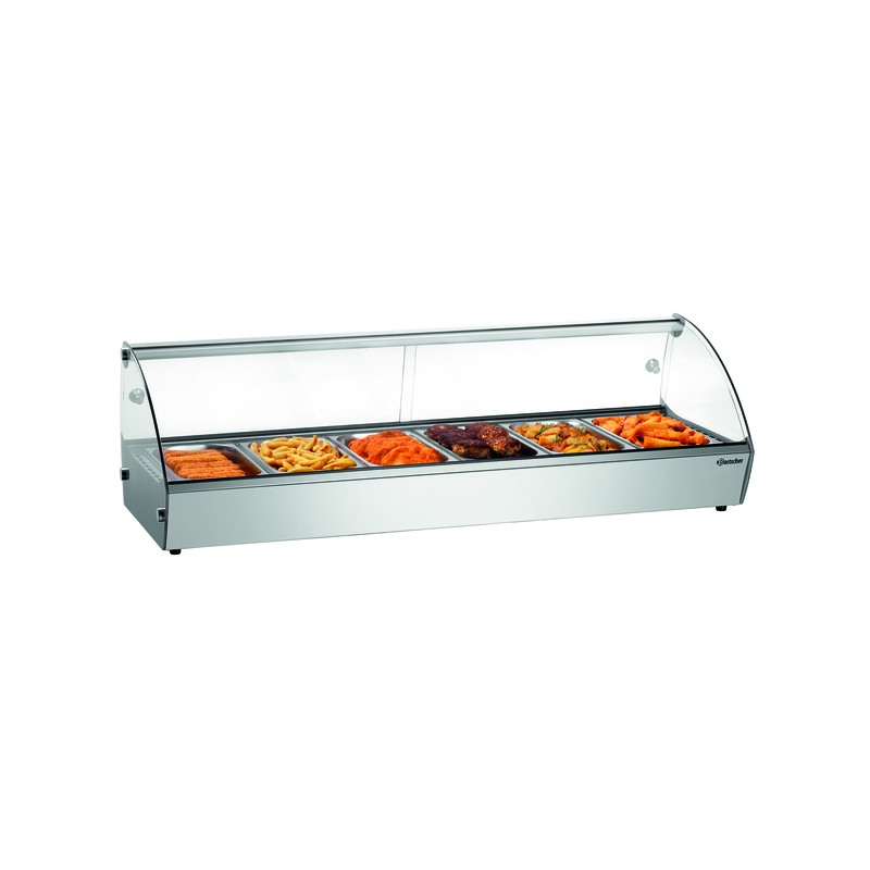 Heisse Aufsatzvitrine 6x GN 1/3-40 mm BAR-281 Vitrinen warm