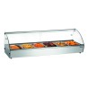 Heisse Aufsatzvitrine 6x GN 1/3-40 mm BAR-281 Vitrinen warm