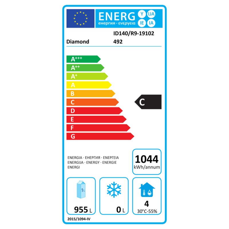 Umluftkühlschrank GN 2/1 1400 Liter -2°/+8°C ID140-R9 Kühl- & Tiefkühlschrank