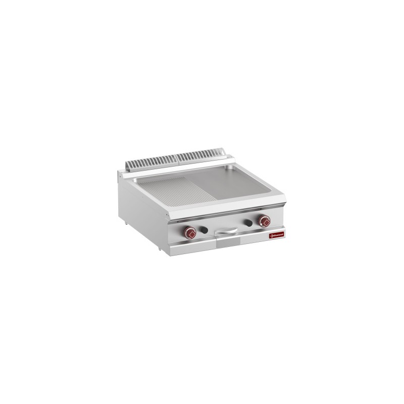 Griddle mit Stahlplatte, 1/2 gerillt G7-PM7T-N Tischgrill