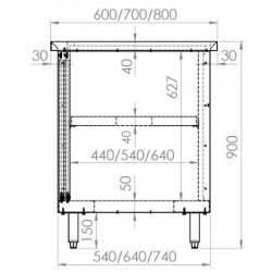 Arbeitsschrank B 600 mm