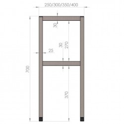 Chef-Regal mit 2 Ablagen -...