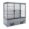 Wandkühlregal INOX mit 2 Flügeltüren - B 1300 mm QML13-HX Wandkühlregale