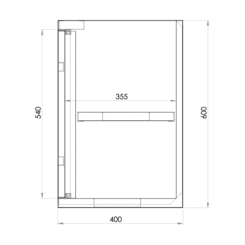 Wandhängeschrank 600 x 400 x H 600 mm WHS-F/064 Wandhängeschränke