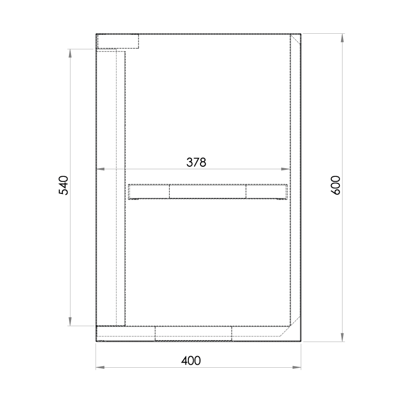 Wandhängeschrank 600 x 400 x H 600 mm WHS-O/064 Wandhängeschränke