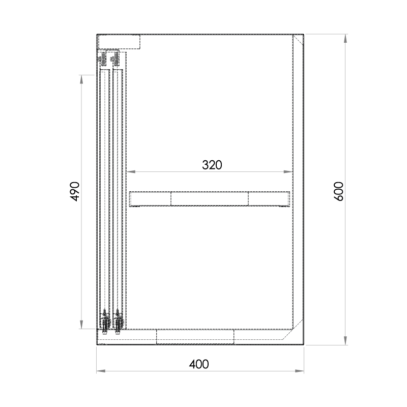 Wandhängeschrank 1000 x 400 x H 600 mm WHS-S/104 Wandhängeschränke